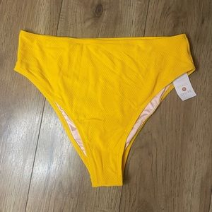 Shade & Shore Yellow Gold High waisted bikini bottoms Size L‎
